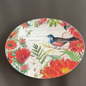 NIB Wildflower Meadow glass soap dish